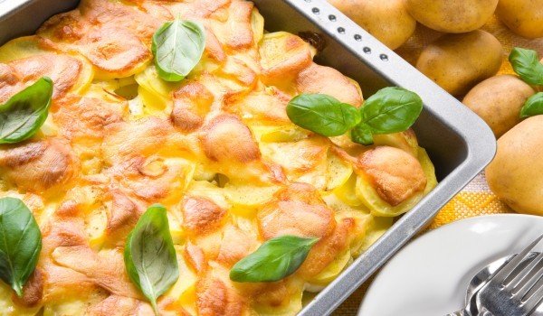 Картофи с праз и сметана