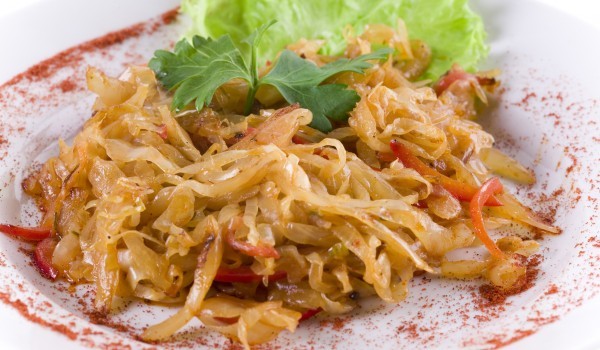 Печено кисело зеле с ориз