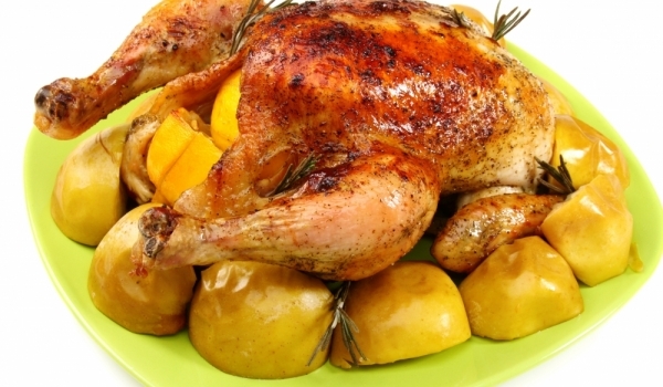 Медено пиле с розмарин