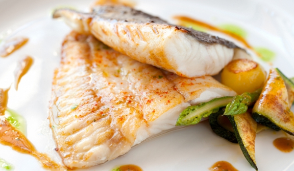 Маринован калкан на скара